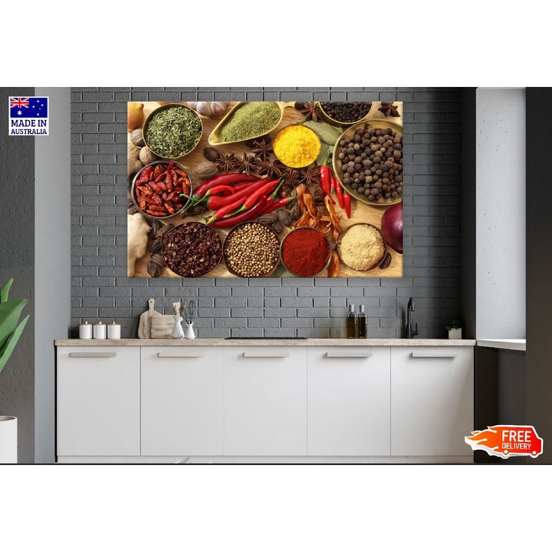 Ethiopian Spices top View Photograph Print 100% Australian Made