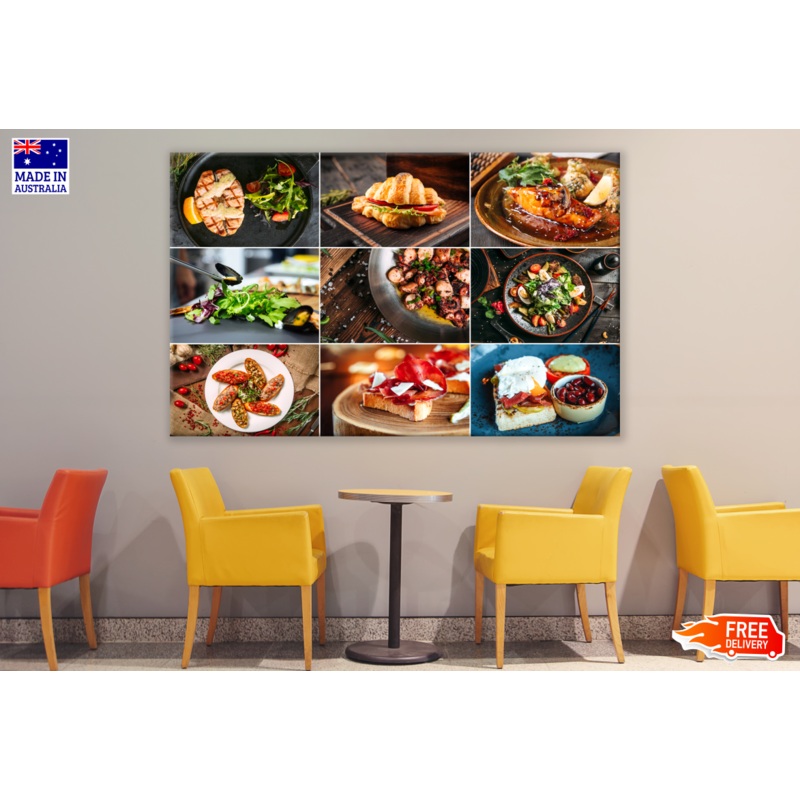 Food Collage Kitchen & Restaurant Print 100% Australian Made