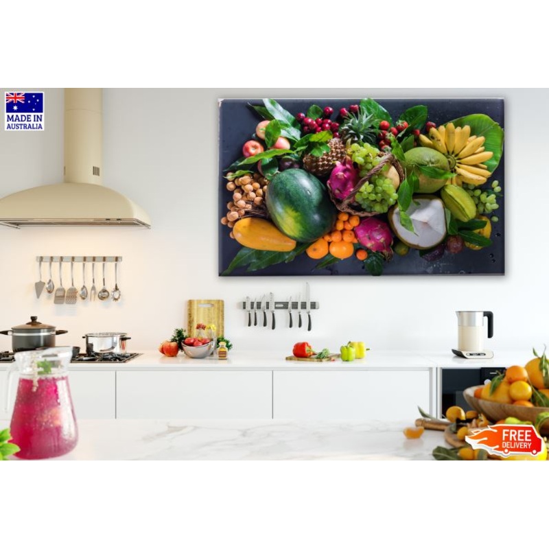 Fruit Basket on a table Photograph Print 100% Australian Made