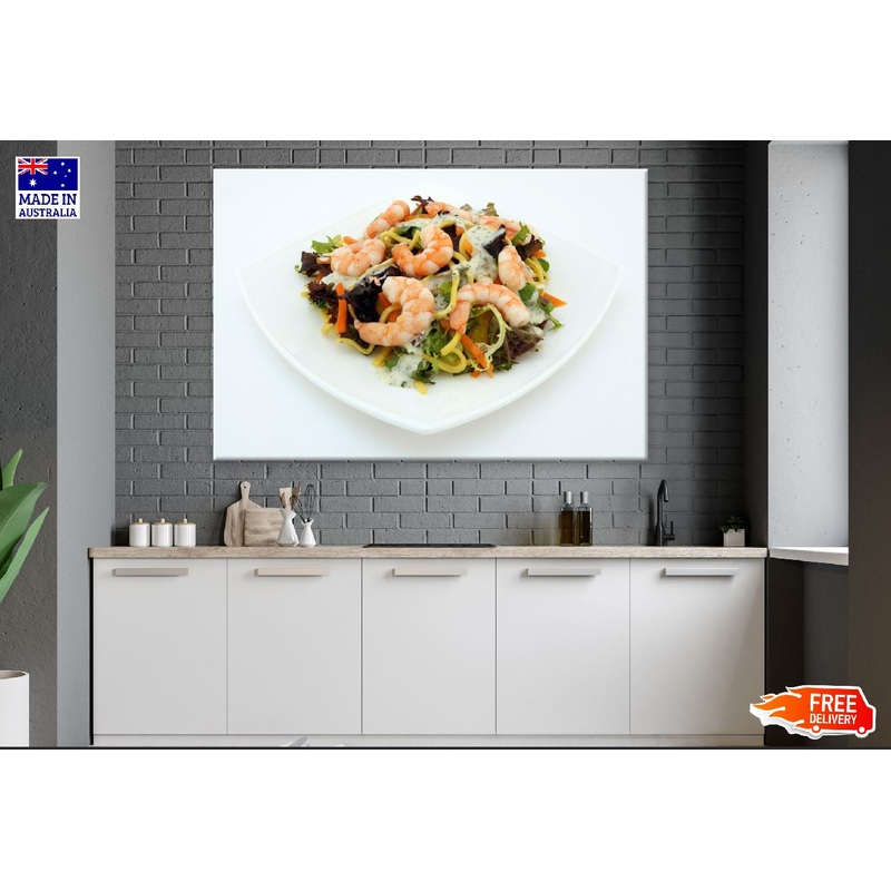 Healthy Noodle and Prawn Photograph Print 100% Australian Made