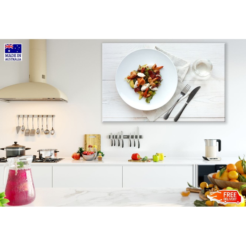 Italian Seafood Salad with Shrimps and Mozzarella Photograph Print 100% Australian Made