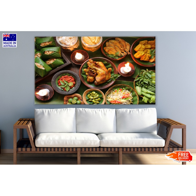 Meat & Vegetable Dishes Kitchen & Restaurant Print 100% Australian Made