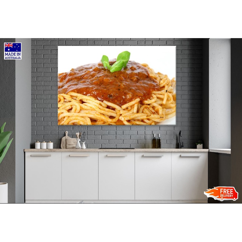 Pasta Spaghetti with Sauce Photograph Print 100% Australian Made