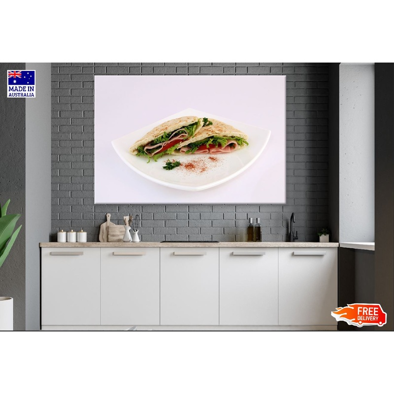 Pita Bread with Salad Photograph Print 100% Australian Made