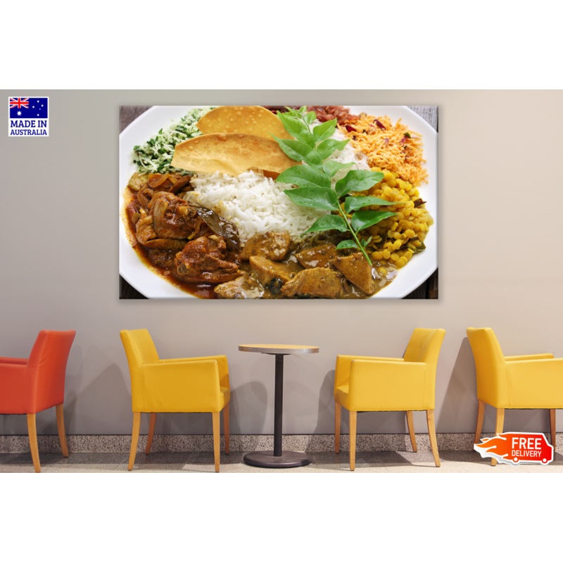 Rice & Cury Plate Kitchen & Restaurant Print 100% Australian Made