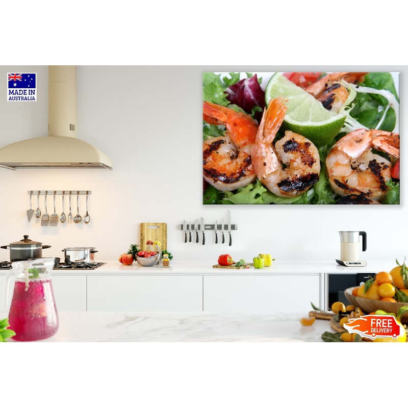 Shrimp Recipes Closeup Photograph Print 100% Australian Made