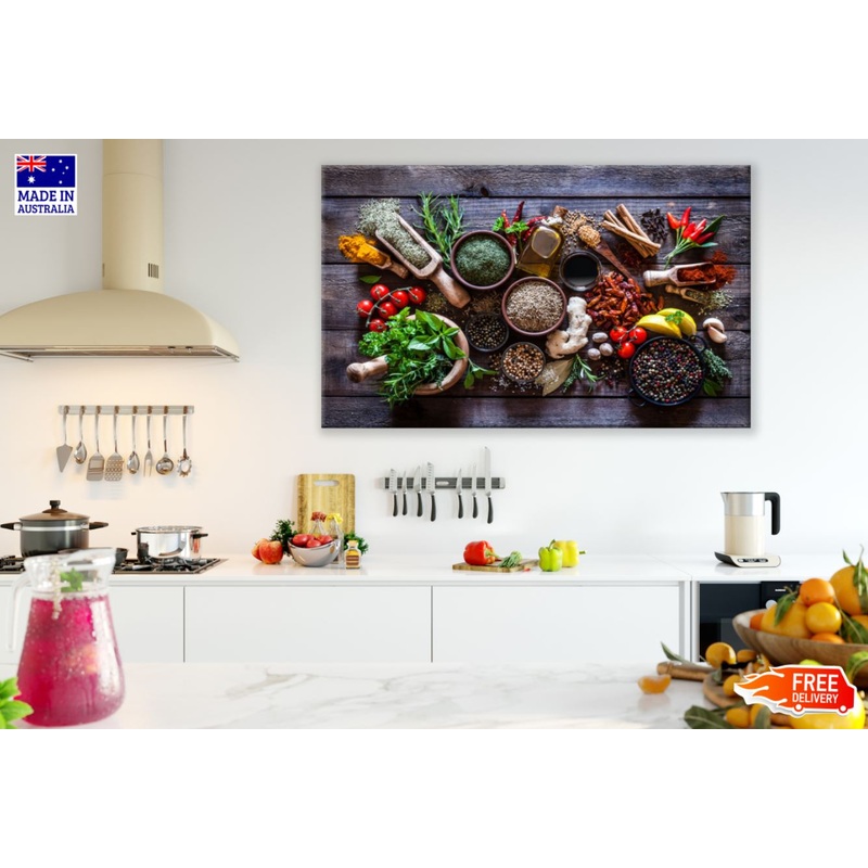 Spices on a Table Photograph Print 100% Australian Made