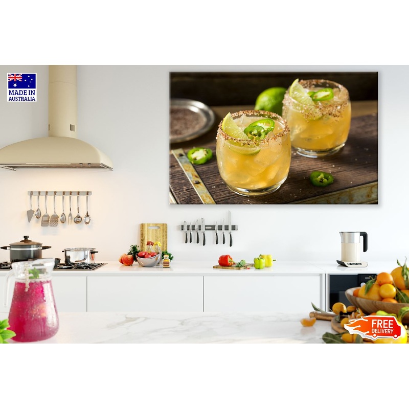 Spicy Jalapeno Margarita with Lime and Tequila Photograph Print 100% Australian Made