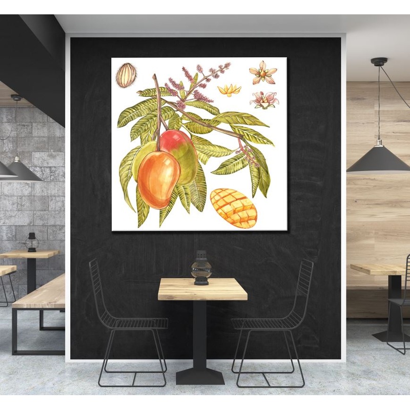 Square Canvas Mango Fruit Painting High Quality Print 100% Australian Made