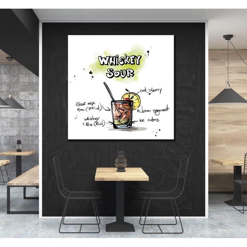 Square Canvas Whiskey Glass Art High Quality Print 100% Australian Made