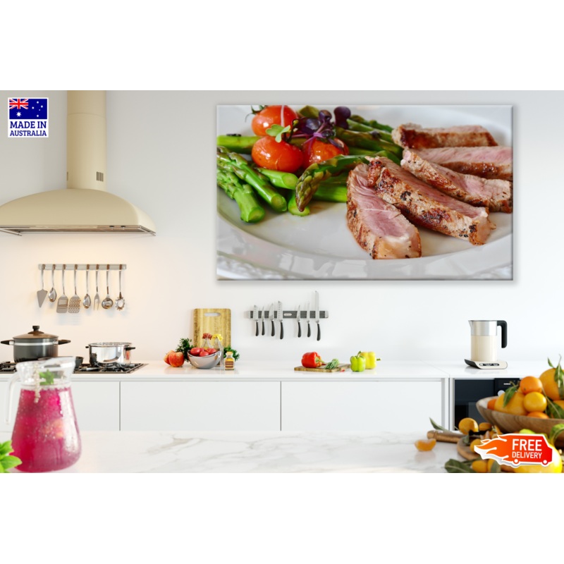 Steaks and Vegetables Kitchen & Restaurant  Print 100% Australian Made