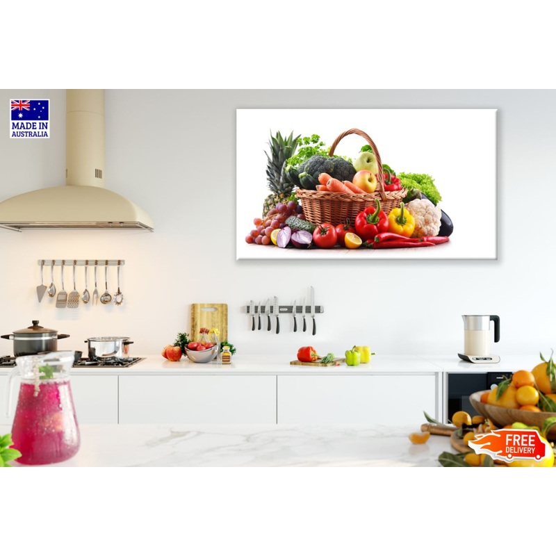 Vegetables & Basket Photograph Print 100% Australian Made