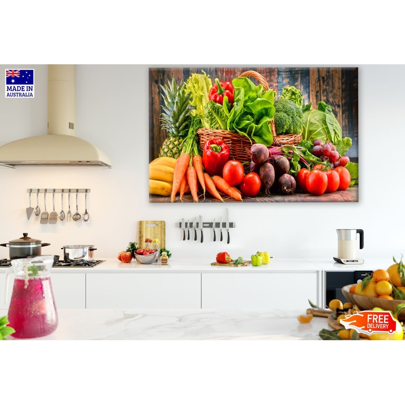 Vegetables on a Tabel Photograph Print 100% Australian Made