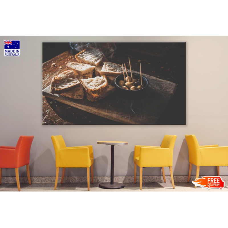 Bread And Olives Board Print 100% Australian Made
