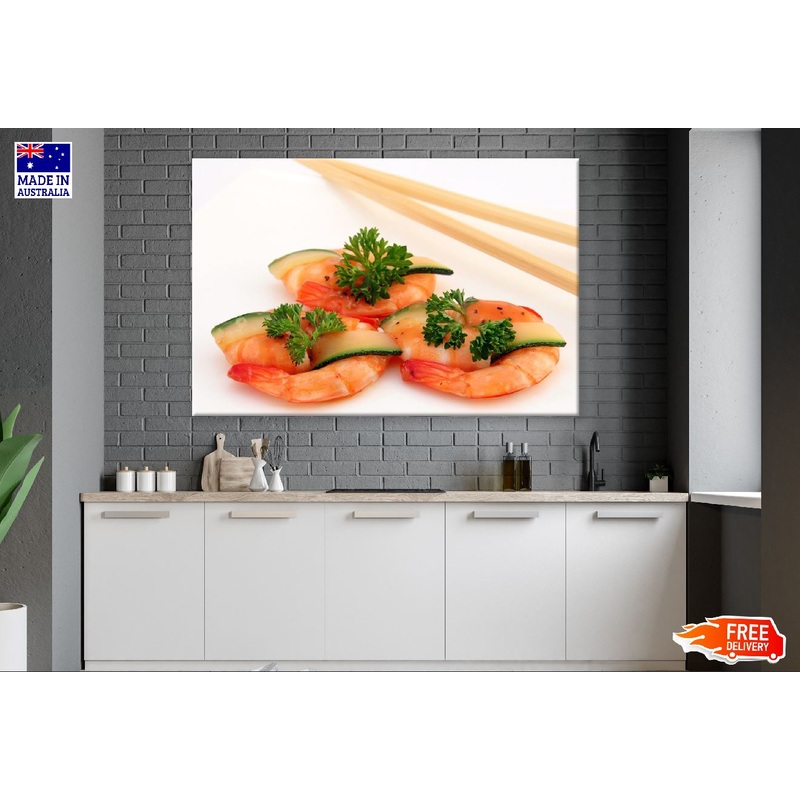 Broiled Prawns Closeup Photograph Print 100% Australian Made