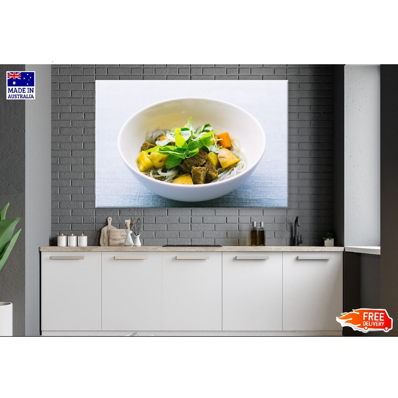 Chicken Salad Served on Bowl Photograph Print 100% Australian Made