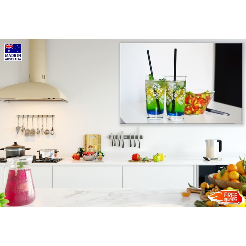 Cocktail Glasses and Fruit Salad Photograph Print 100% Australian Made