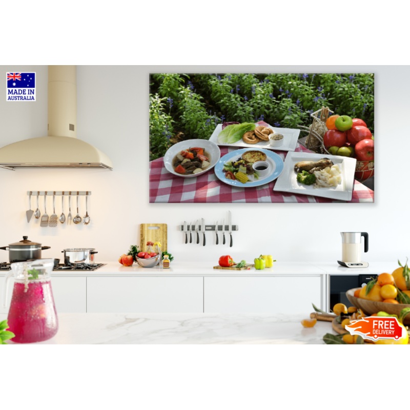 Different Food Dishes View Print 100% Australian Made