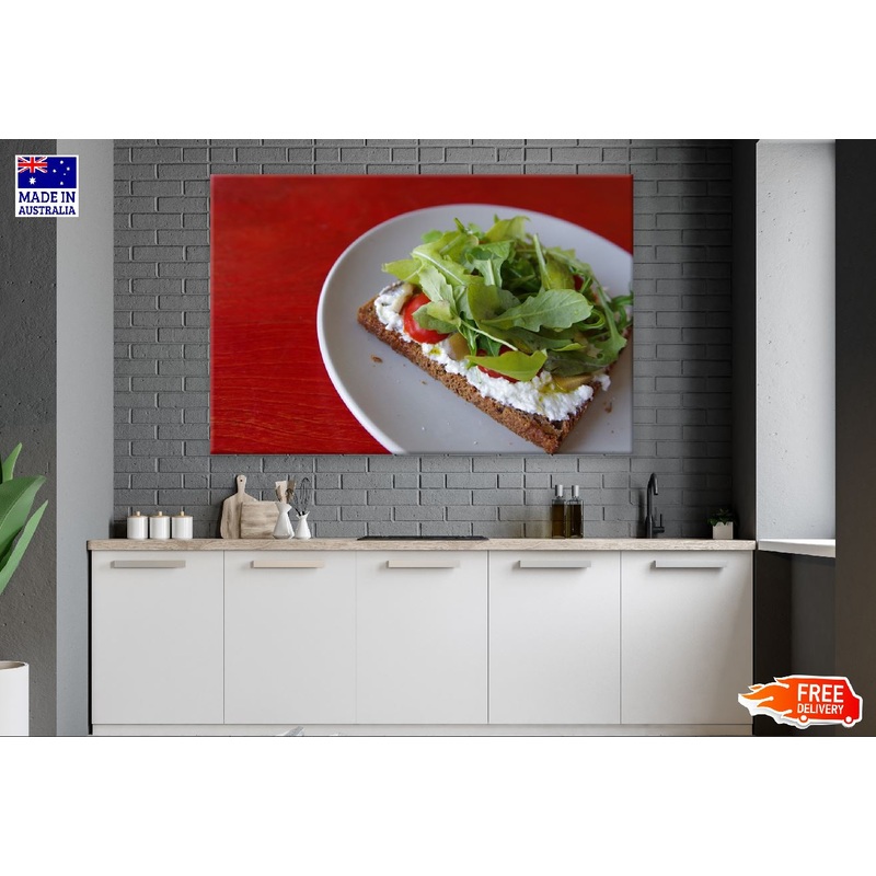 Feta Cheese Sandwich Closeup Photograph Print 100% Australian Made