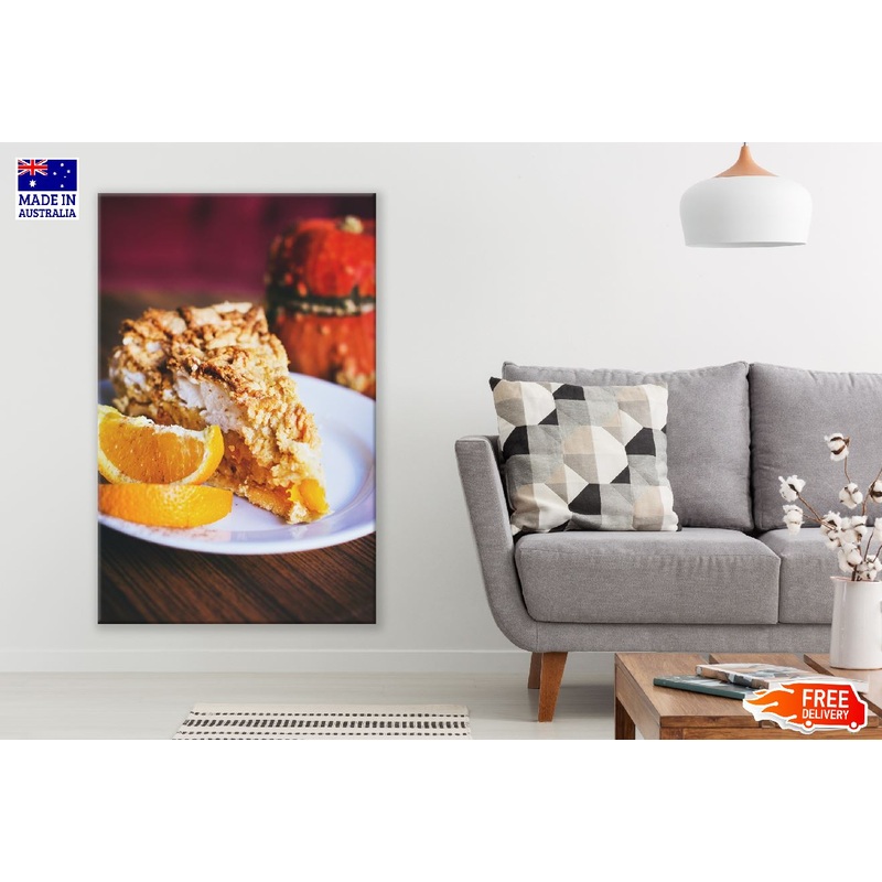 Sliced Orange Fruit & Cake Photograph Print 100% Australian Made