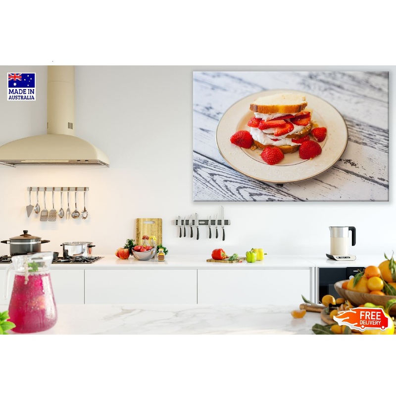 Strawberry Shortcake Closeup Photograph Print 100% Australian Made